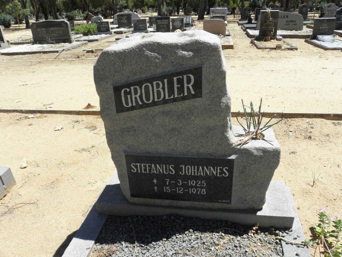 GROBLER Stefanus Johannes 1925-1978
