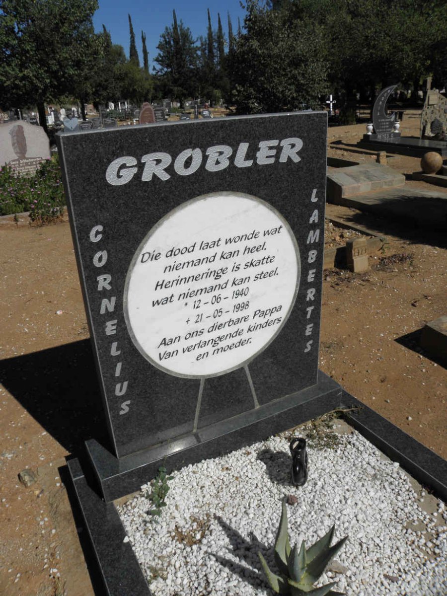 GROBLER Cornelius Lambertes 1940-1998