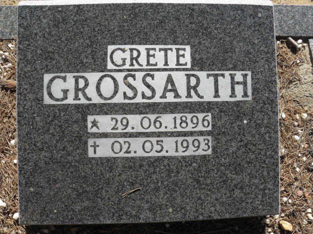 GROSSARTH Grete 1896-1993