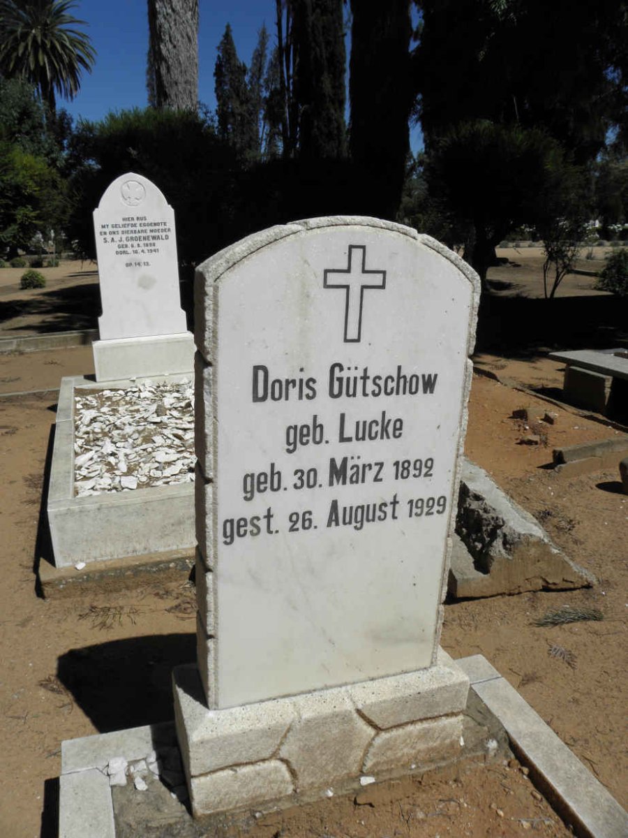 GÜTSCHOW Doris nee LUCKE 1892-1929 