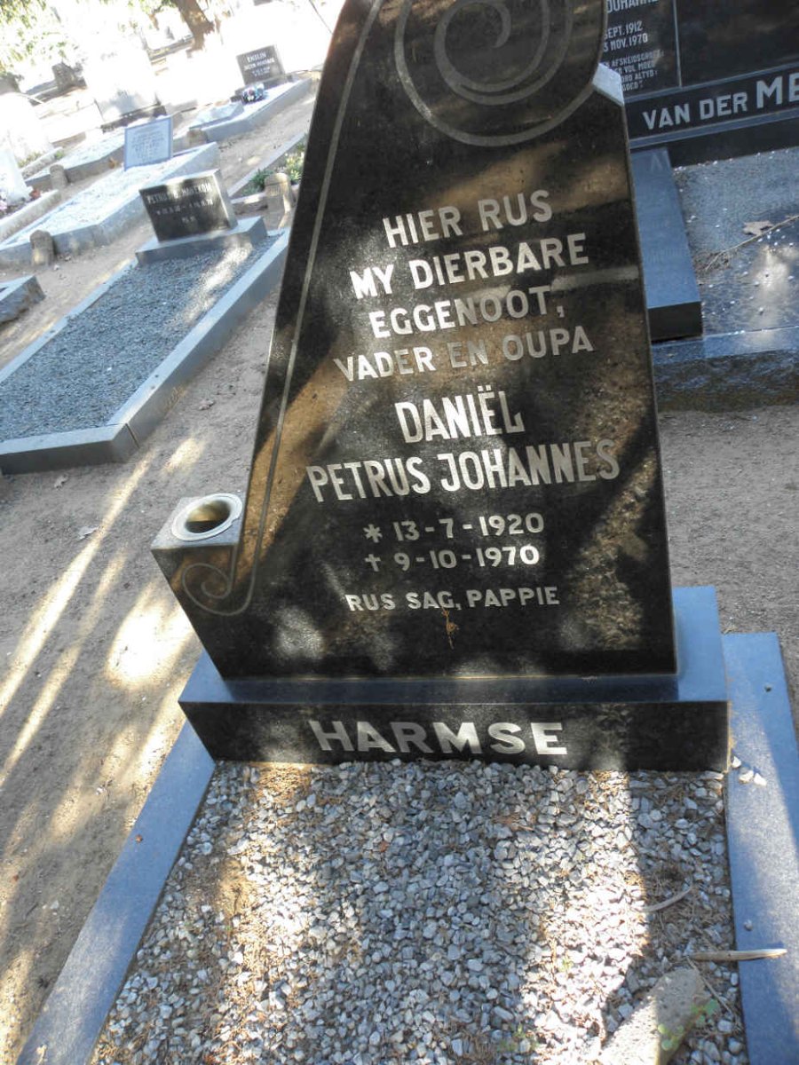 HARMSE Daniël Petrus Johannes 1920-1970