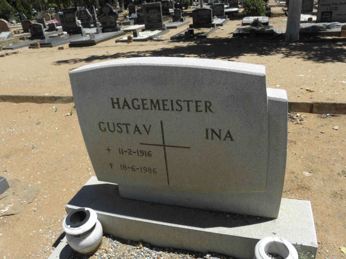 HAGEMEISTER Gustav 1916-1986 &amp; Ina