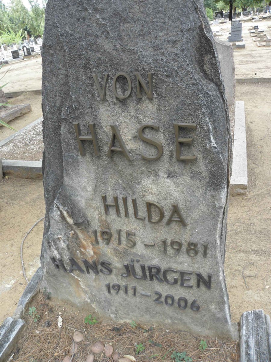 HASE Hans Jürgen, von 1911-2006 &amp; Hilda 1915-1981