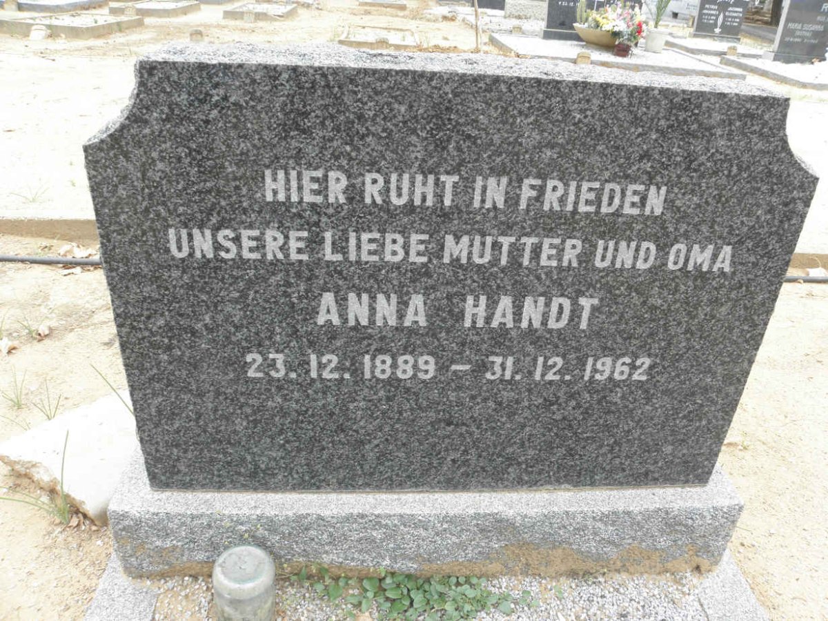 HANDT Anna 1889-1962