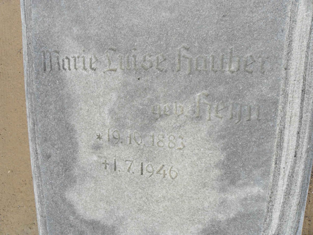 HAUBER Marie Luise nee HEIM 1883-1946