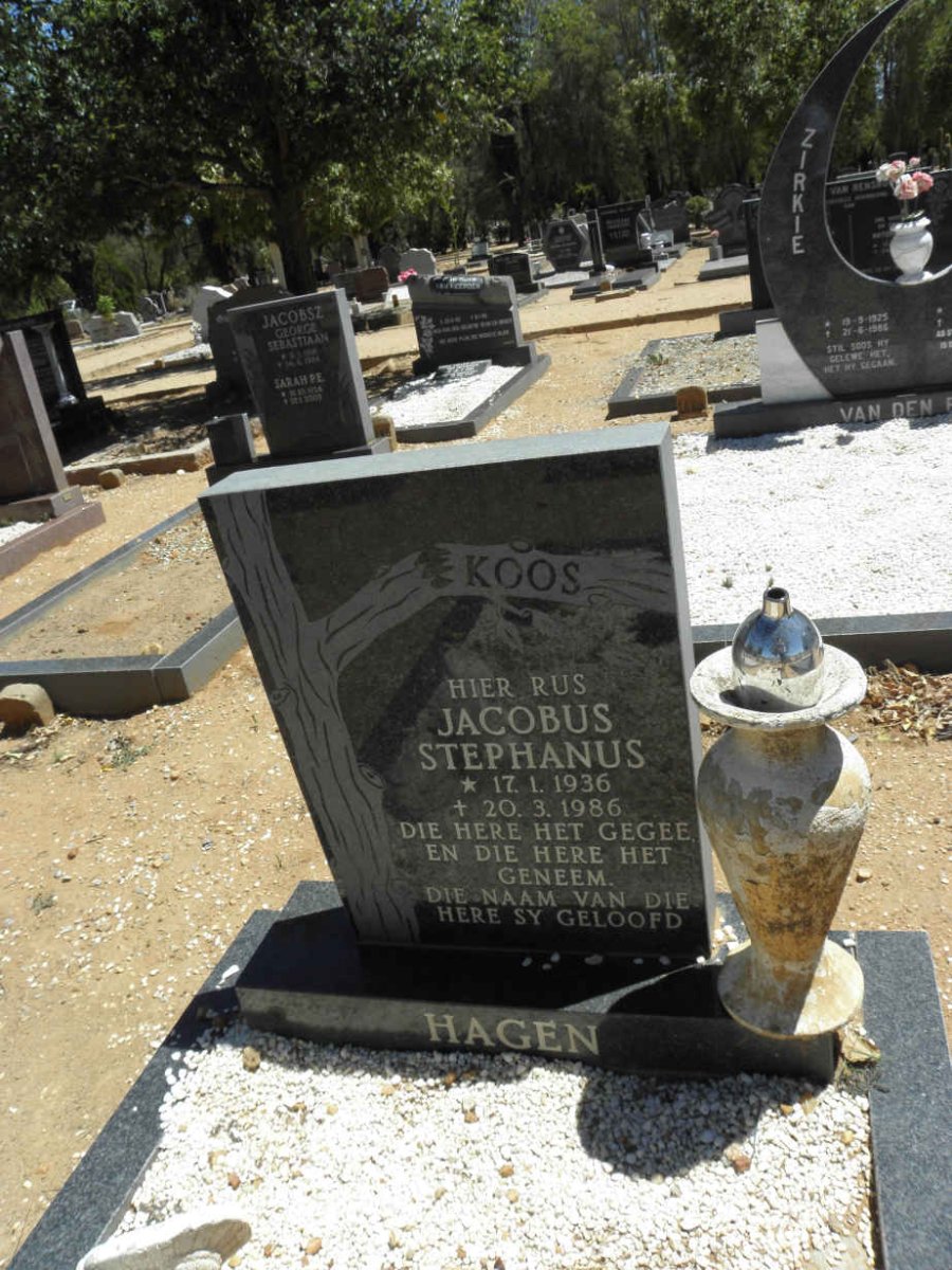 HAGEN Jacobus Stephanus 1936-1986