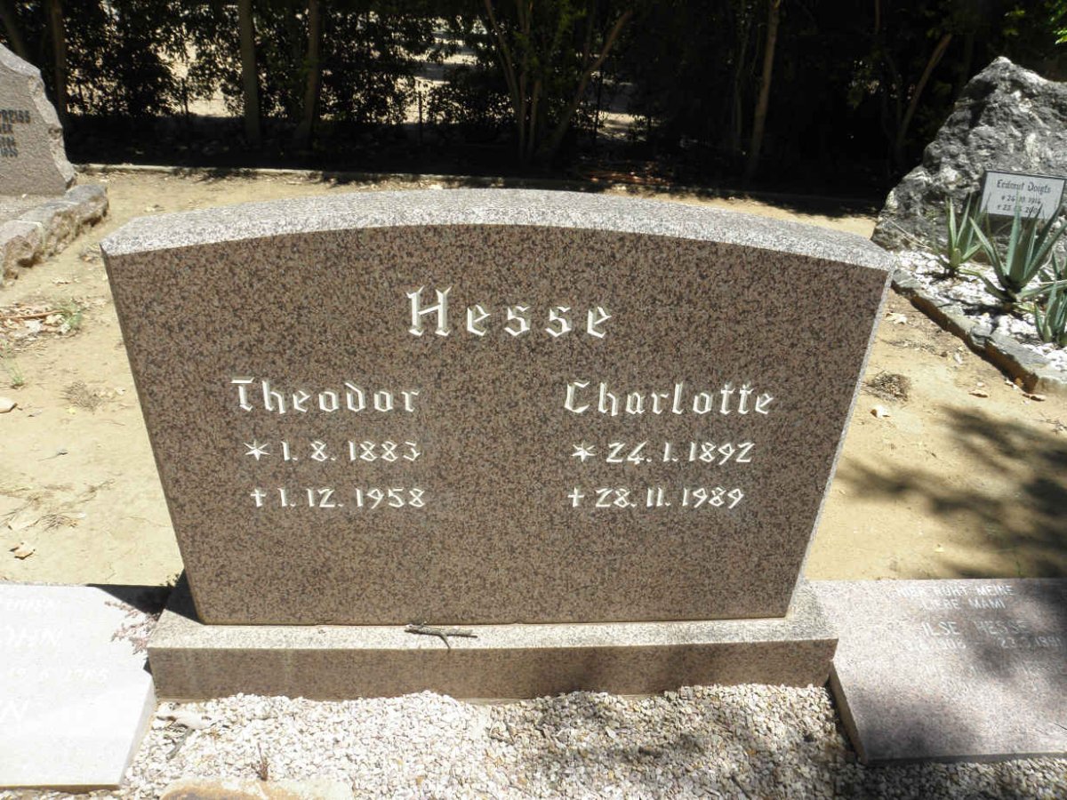 HESSE Theodor 1883-1958 &amp; Charlotte 1892-1989