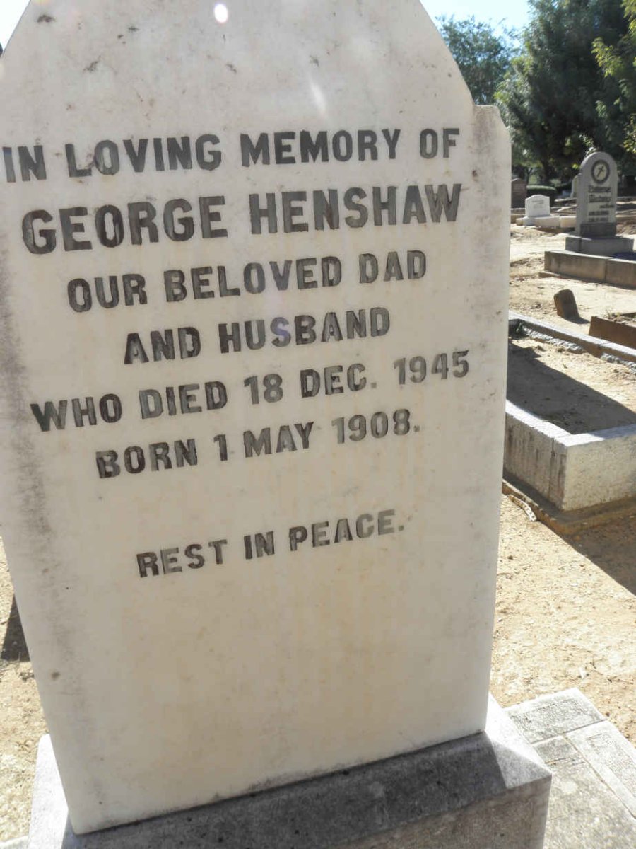 HENSHAW George 1908-1945