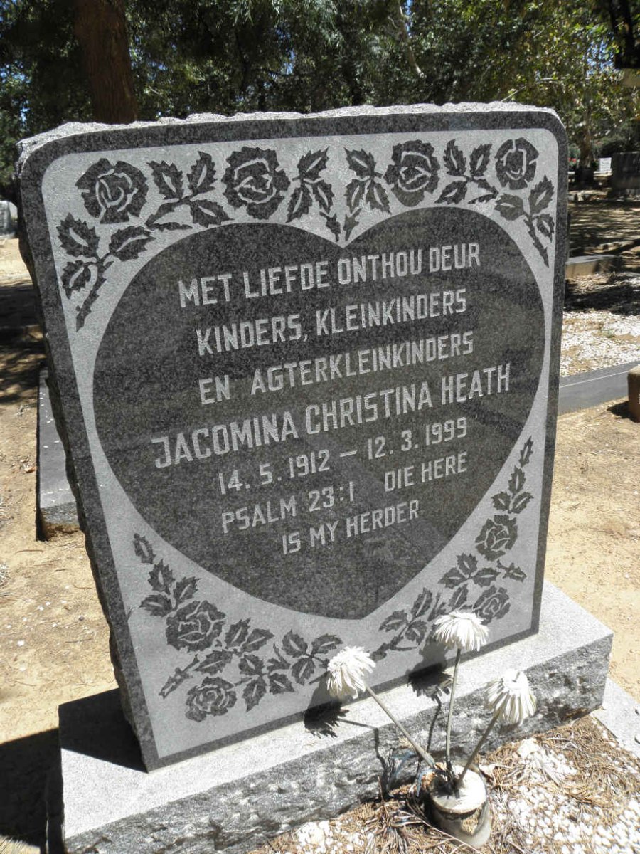 HEATH Jacomina Christina 1912-1999