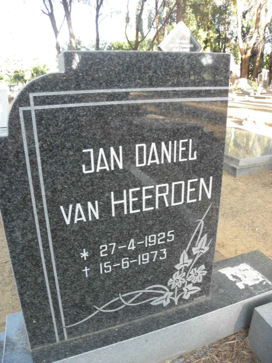 HEERDEN Jan Daniel, van 1925-1973
