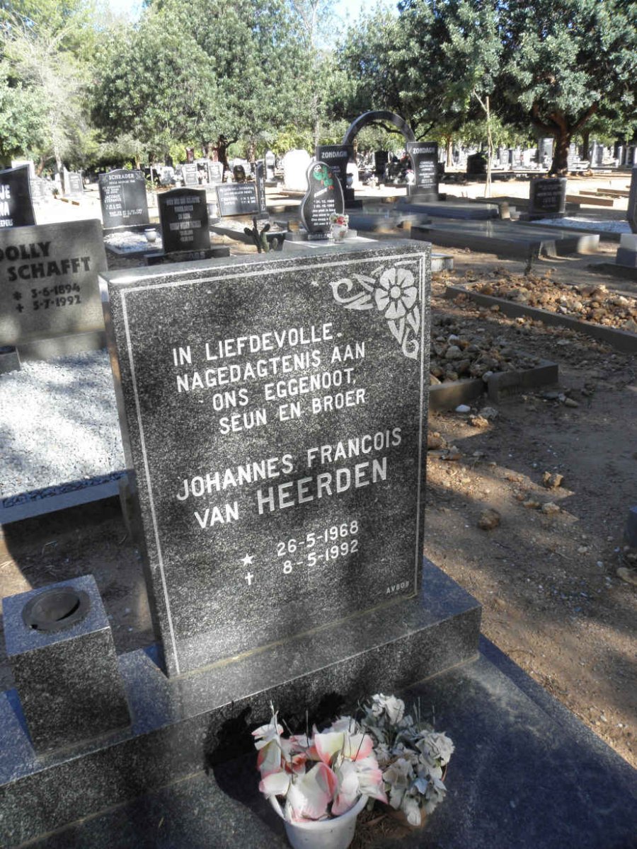 HEERDEN Johannes Francois, van 1968-1992