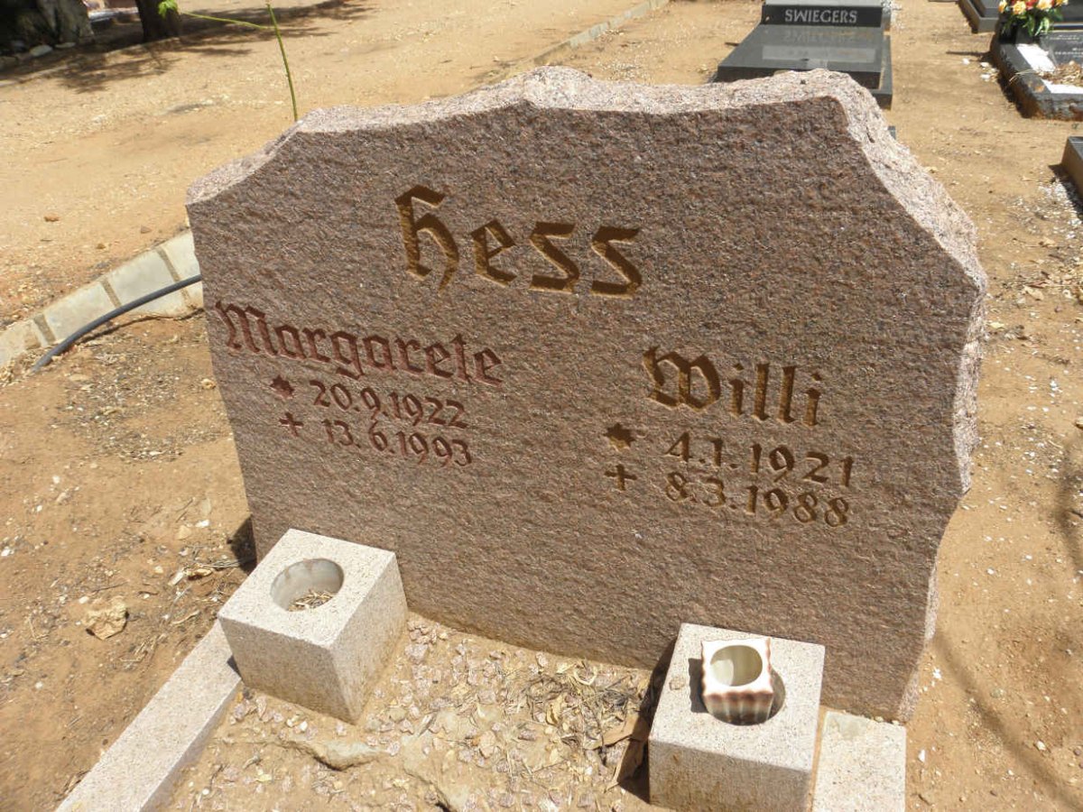 HESS Willi 1921-1988 &amp; Margarete 1922-1993