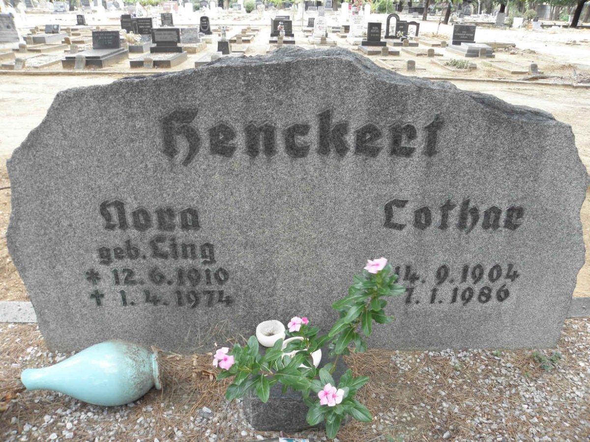 HENCKERT Lothar 1904-1986 &amp; Nora LING 1910-1974