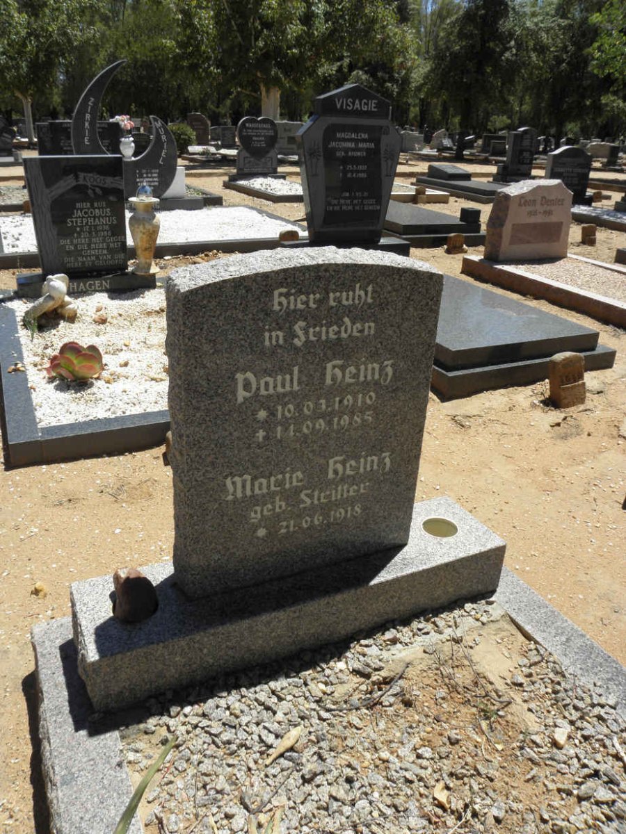 HEINZ Paul 1910-1985 &amp; Marie STRITTER 1918-