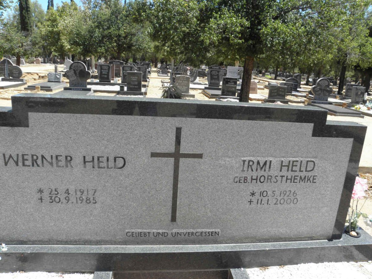 HELD Werner 1917-1985 &amp; Irmi HORSTHEMKE 1926-2000