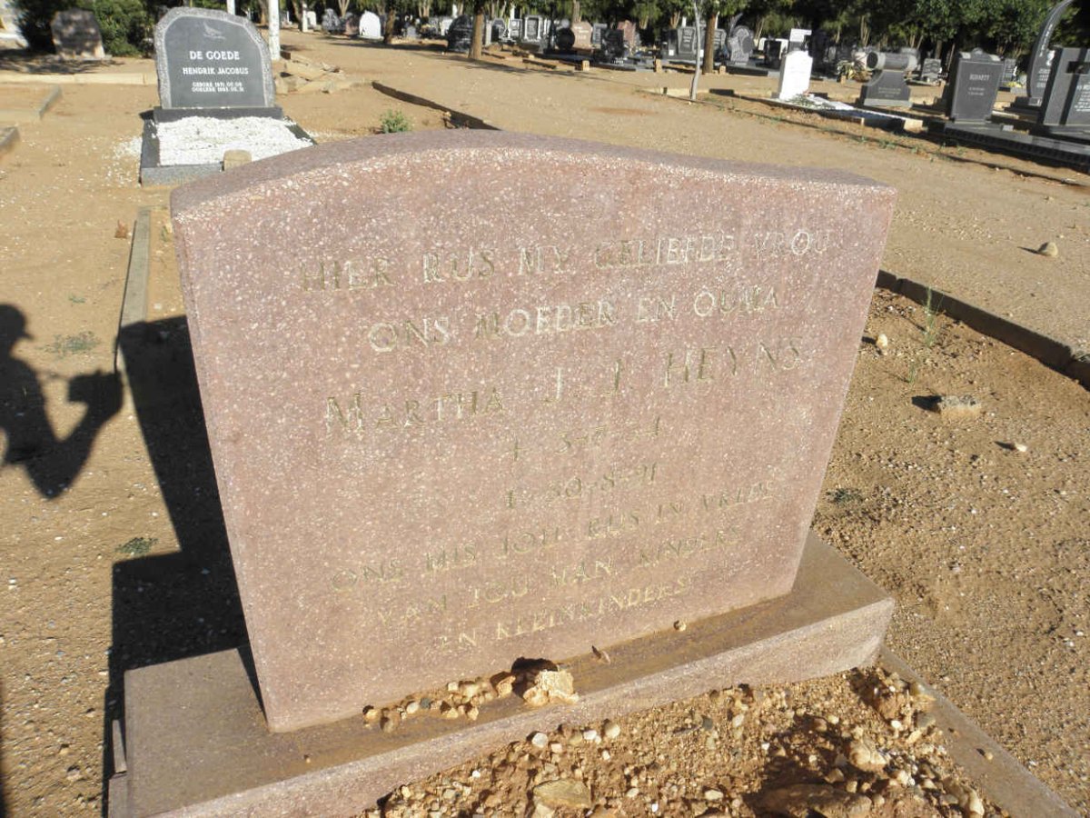 HEYNS Martha J.J. 1934-1991