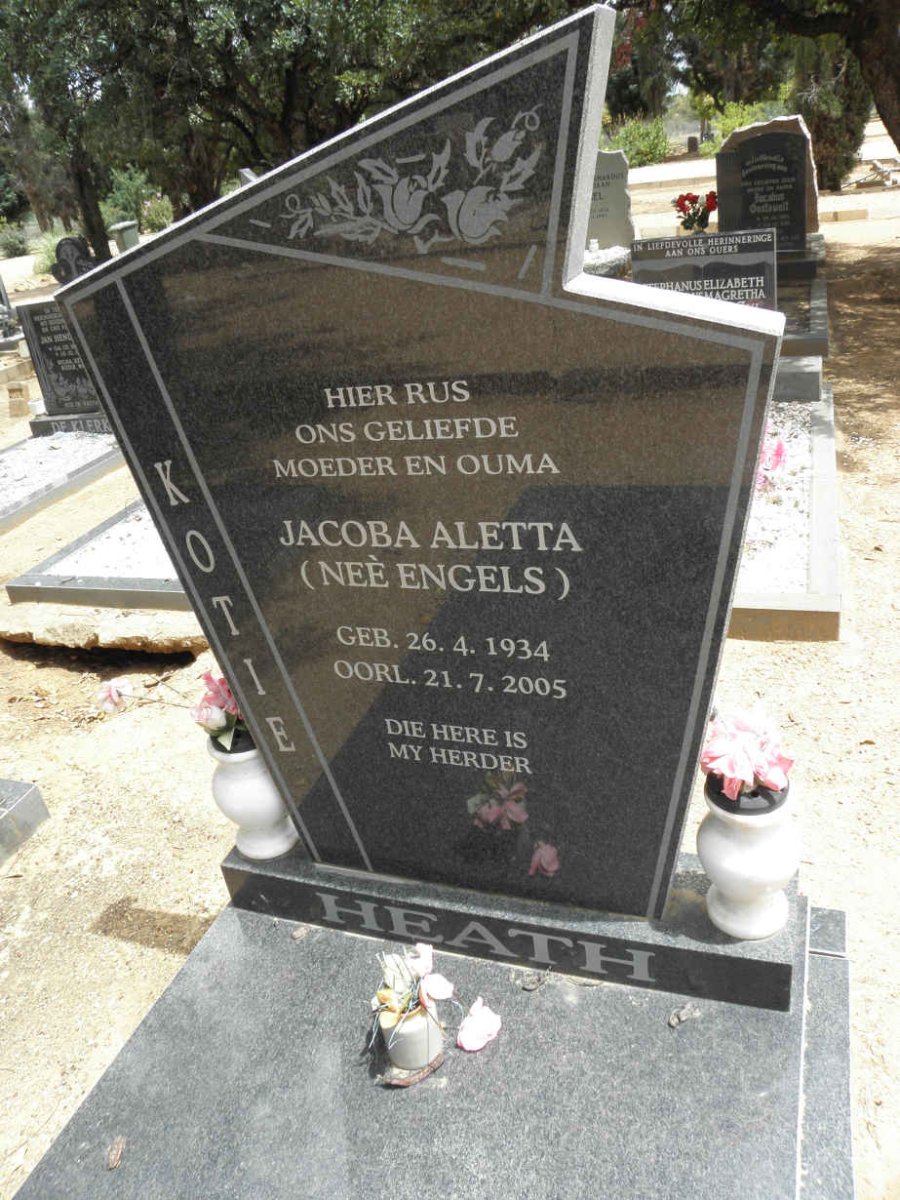 HEATH Jacoba Aletta nee ENGELS 1934-2005