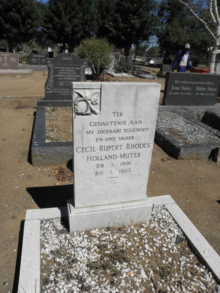 HOLLAND-MUTER Cecil Rupert Rhodes 1891-1953