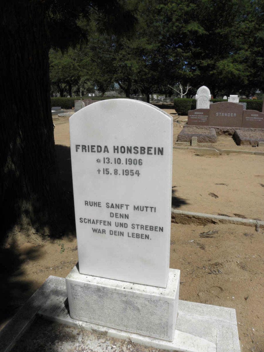 HONSBEIN Frieda 1906-1954