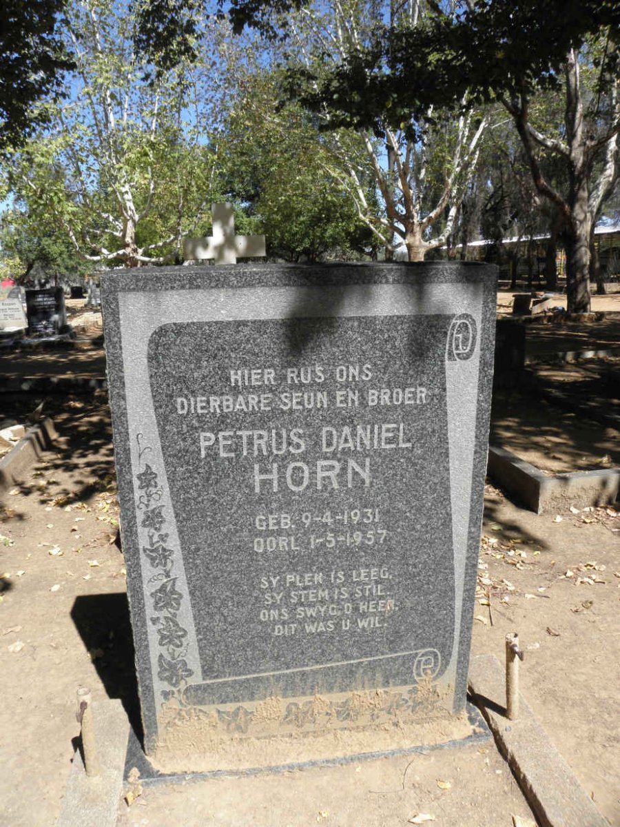 HORN Petrus Daniel 1931-1957