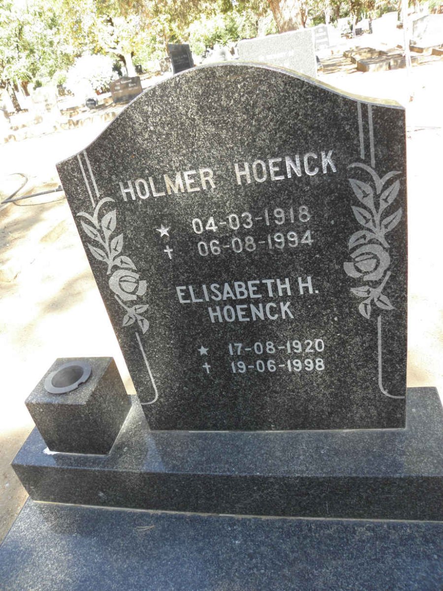 HOENCK Holmer 1918-1994 &amp; Elisabeth H. 1920-1998