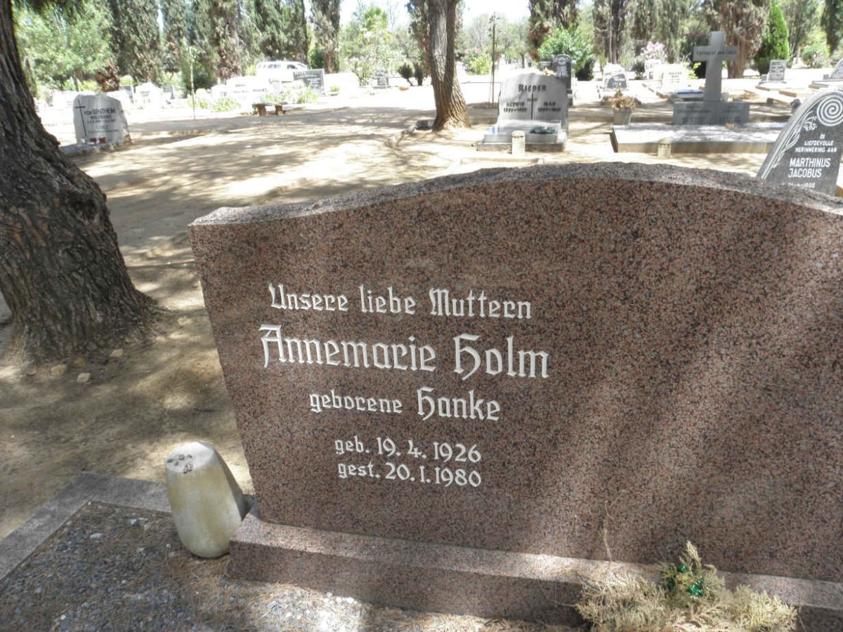 HOLM Annemarie nee HANKE 1926-1980