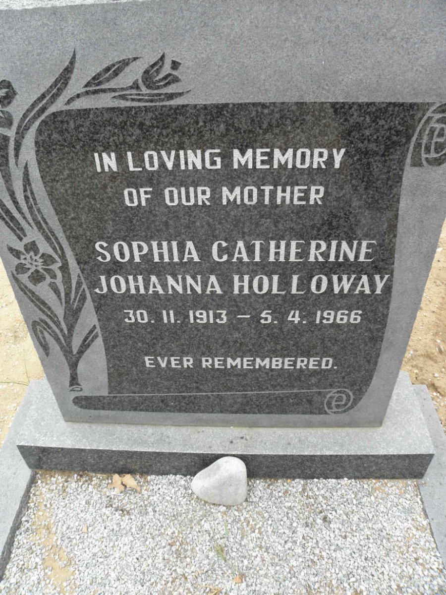HOLLOWAY Sophia Catherine Johanna 1913-1966