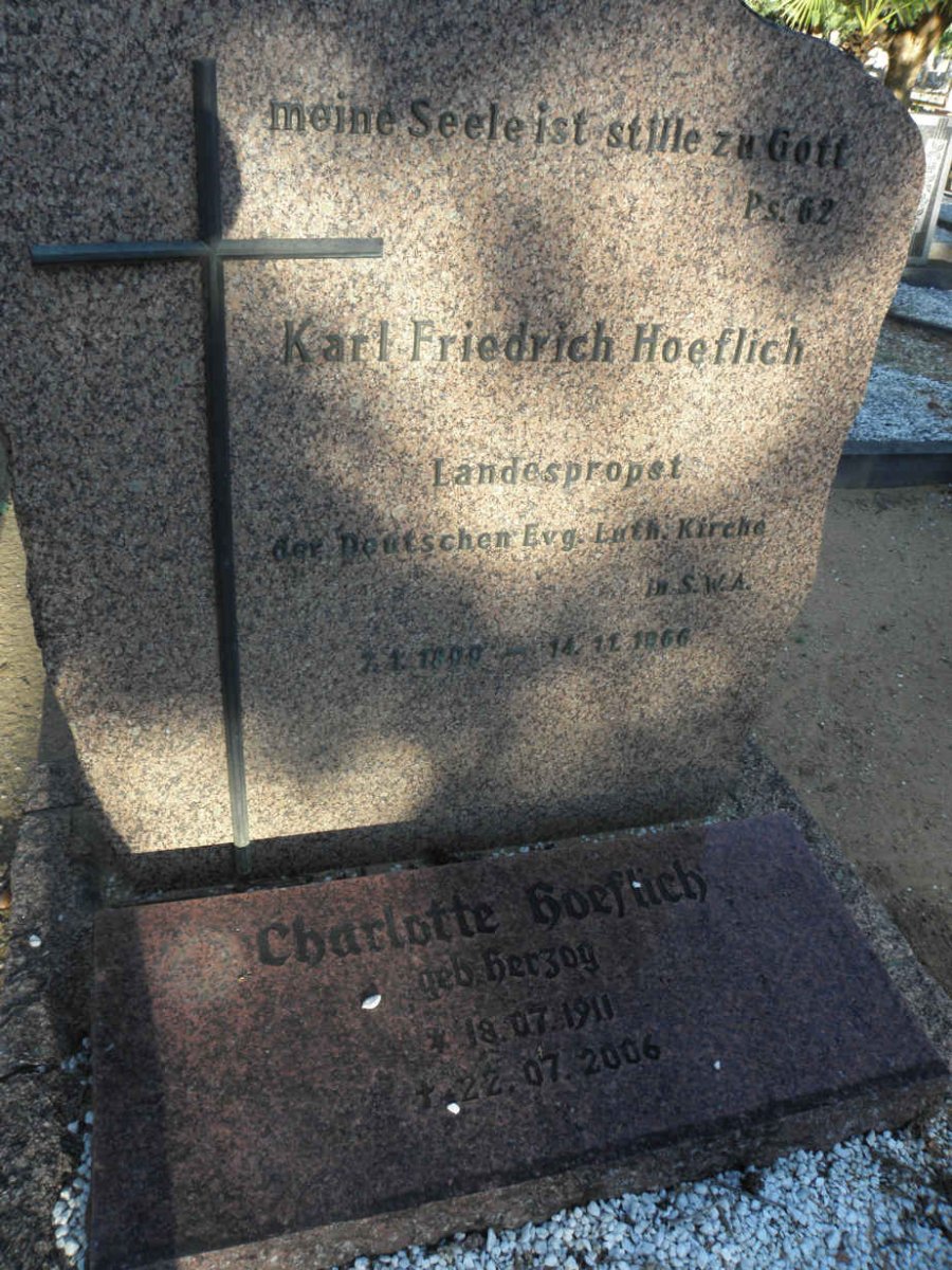 HOEFLICH Karl Friedrich 1899-1966 &amp; Charlotte HERZOG 1911-2006