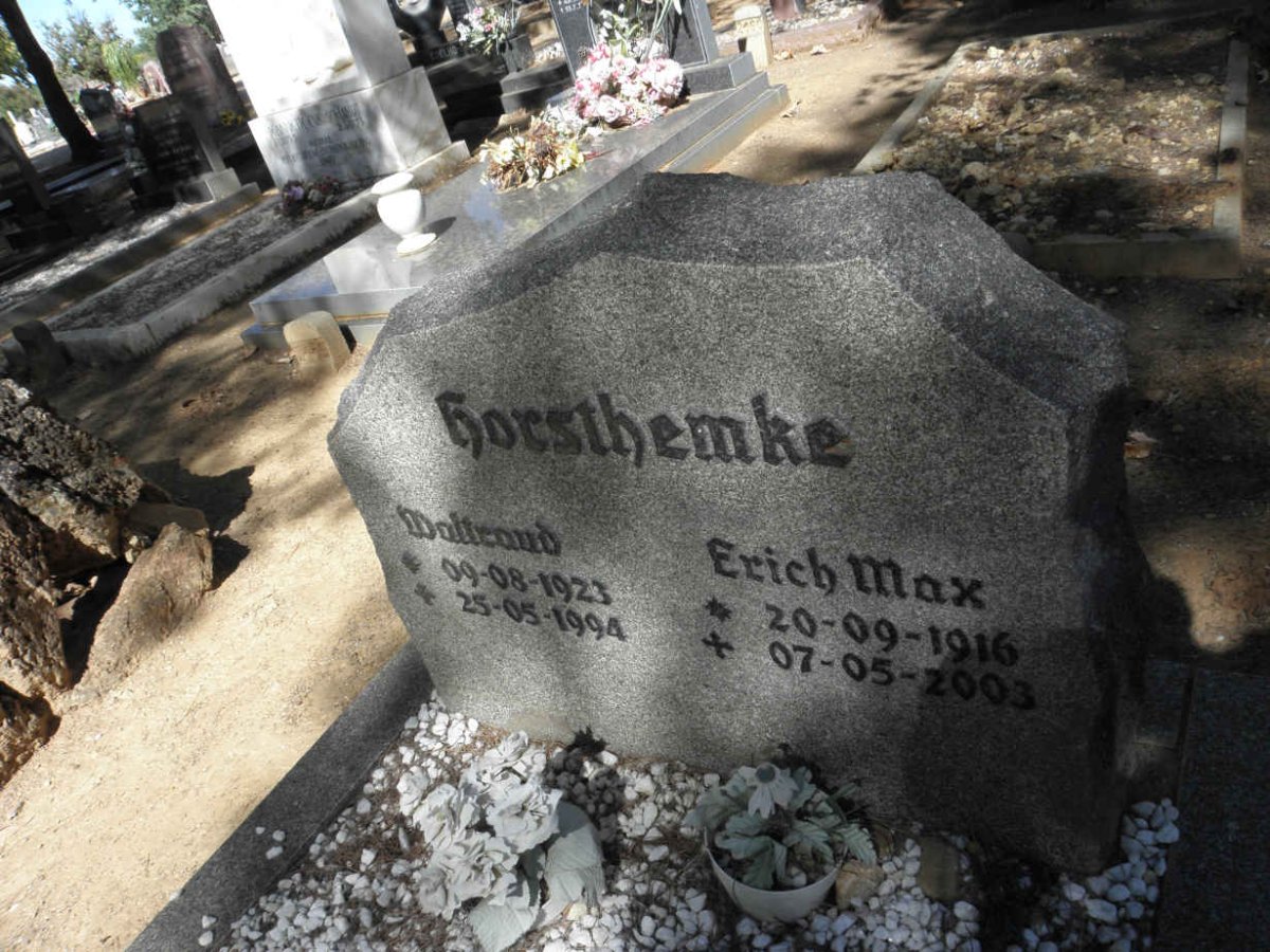 HORSTHEMKE Erich Max 1916-2003 &amp; Waltraud 1923-1994