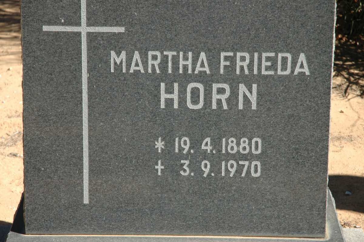 HORN Martha Frieda 1880-1970