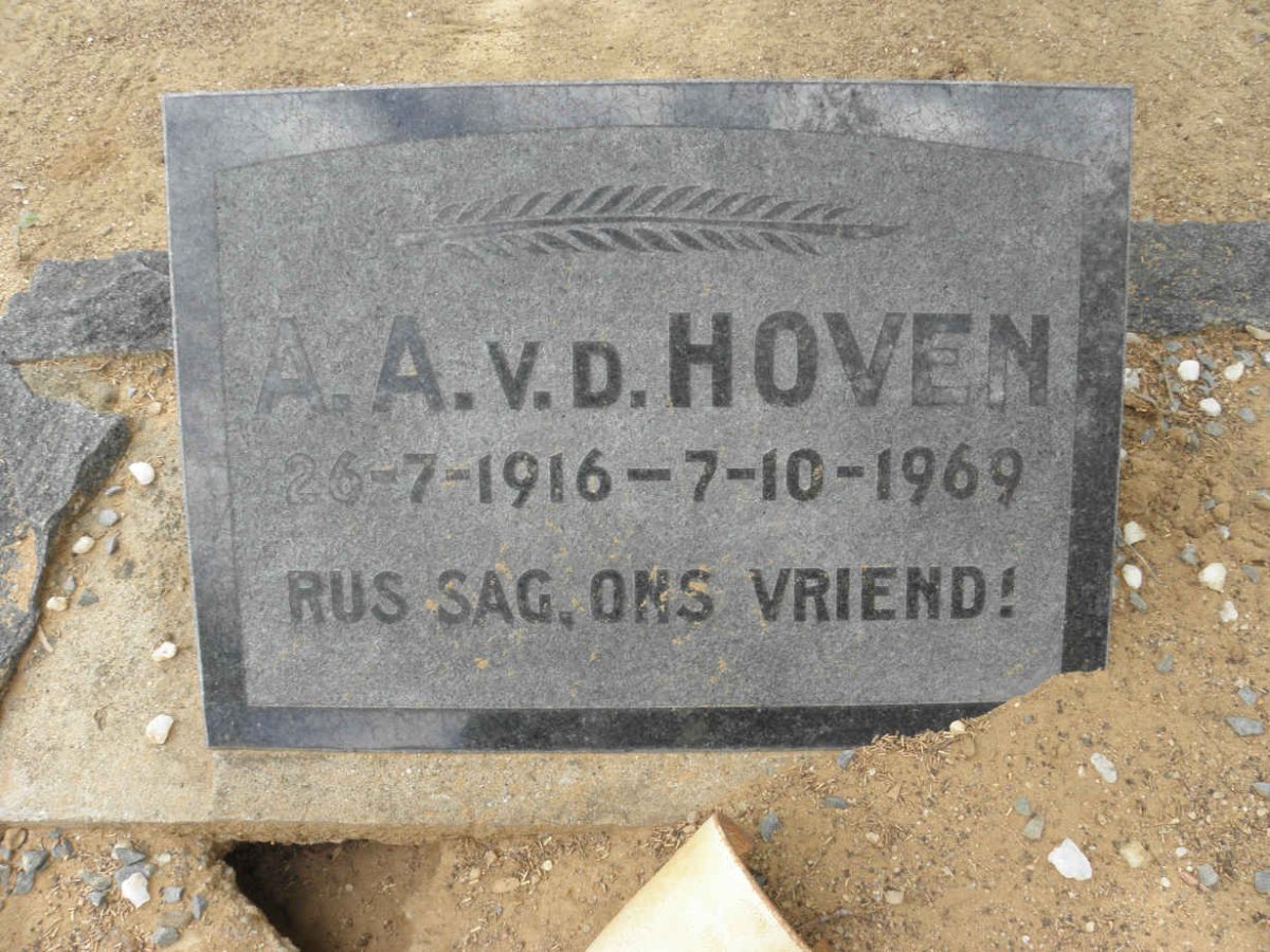 HOVEN A.A., v.d. 1916-1969