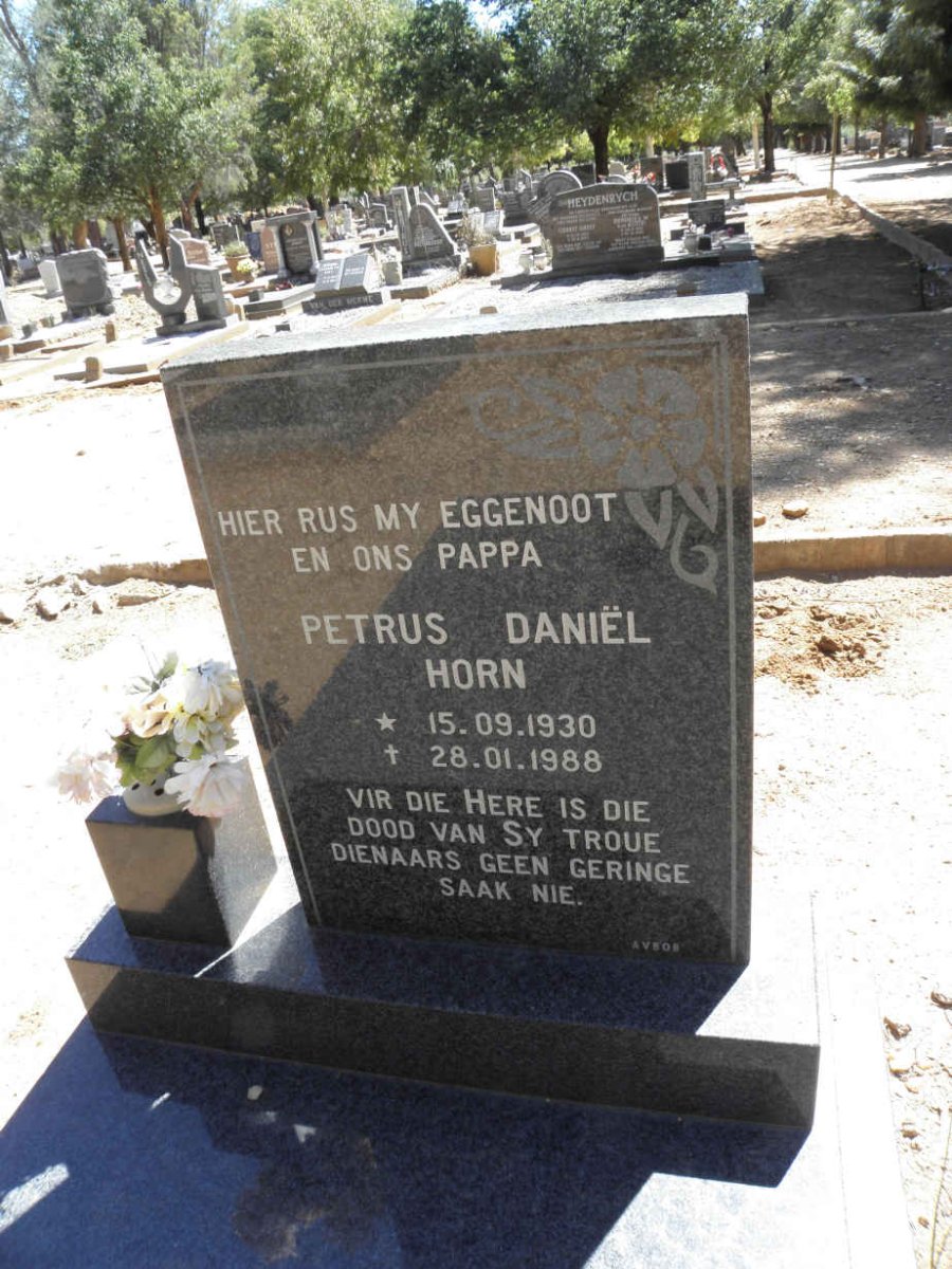 HORN Petrus Daniël 1930-1988