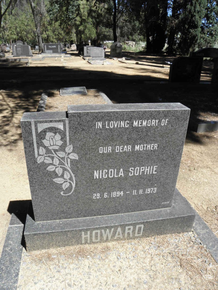 HOWARD Nicola Sophie 1894-1973