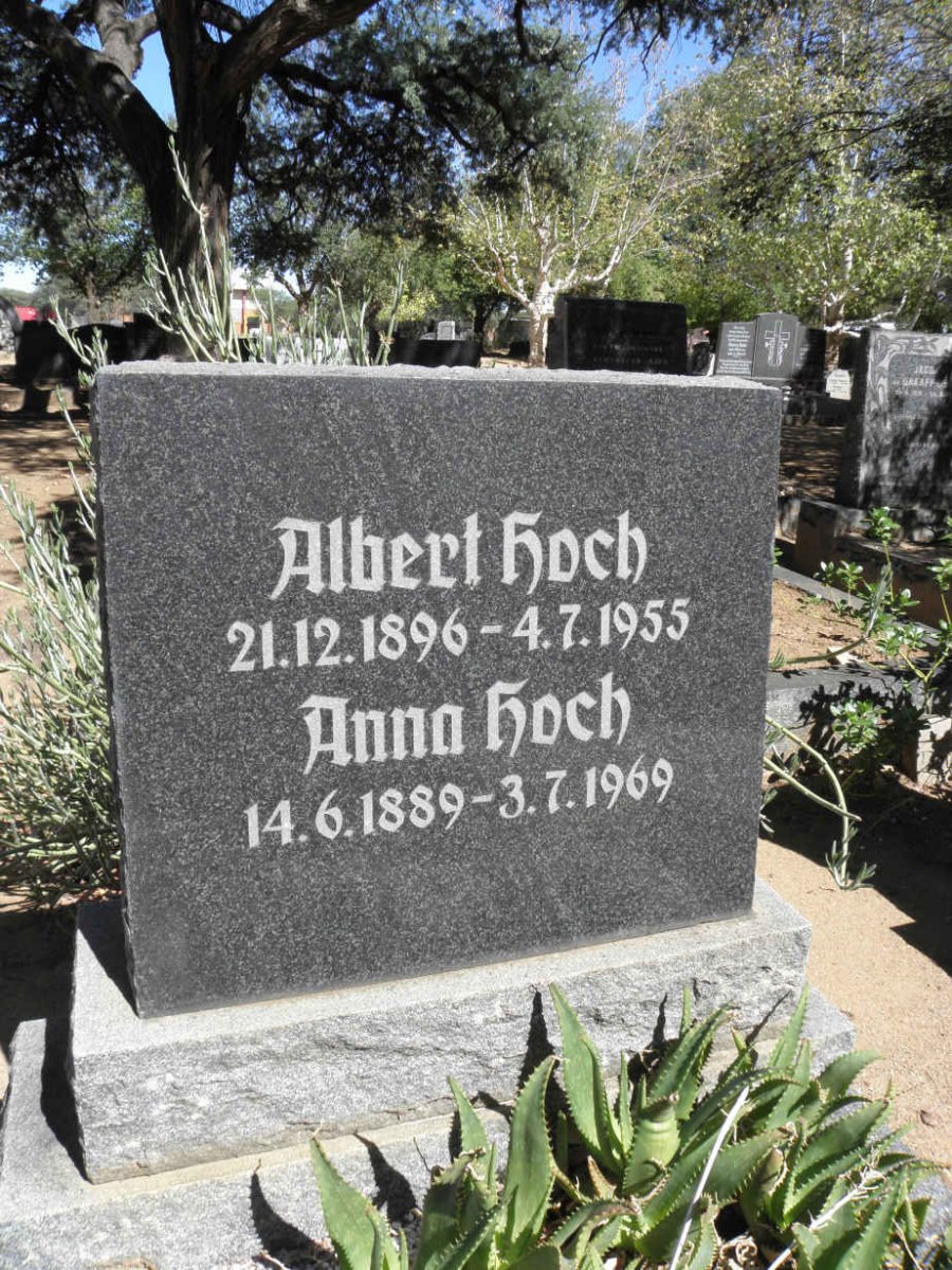 HOCH Albert 1896-1955 &amp; Anna 1889-1969