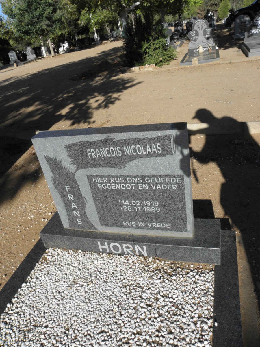 HORN Francois Nicolaas 1919-1989