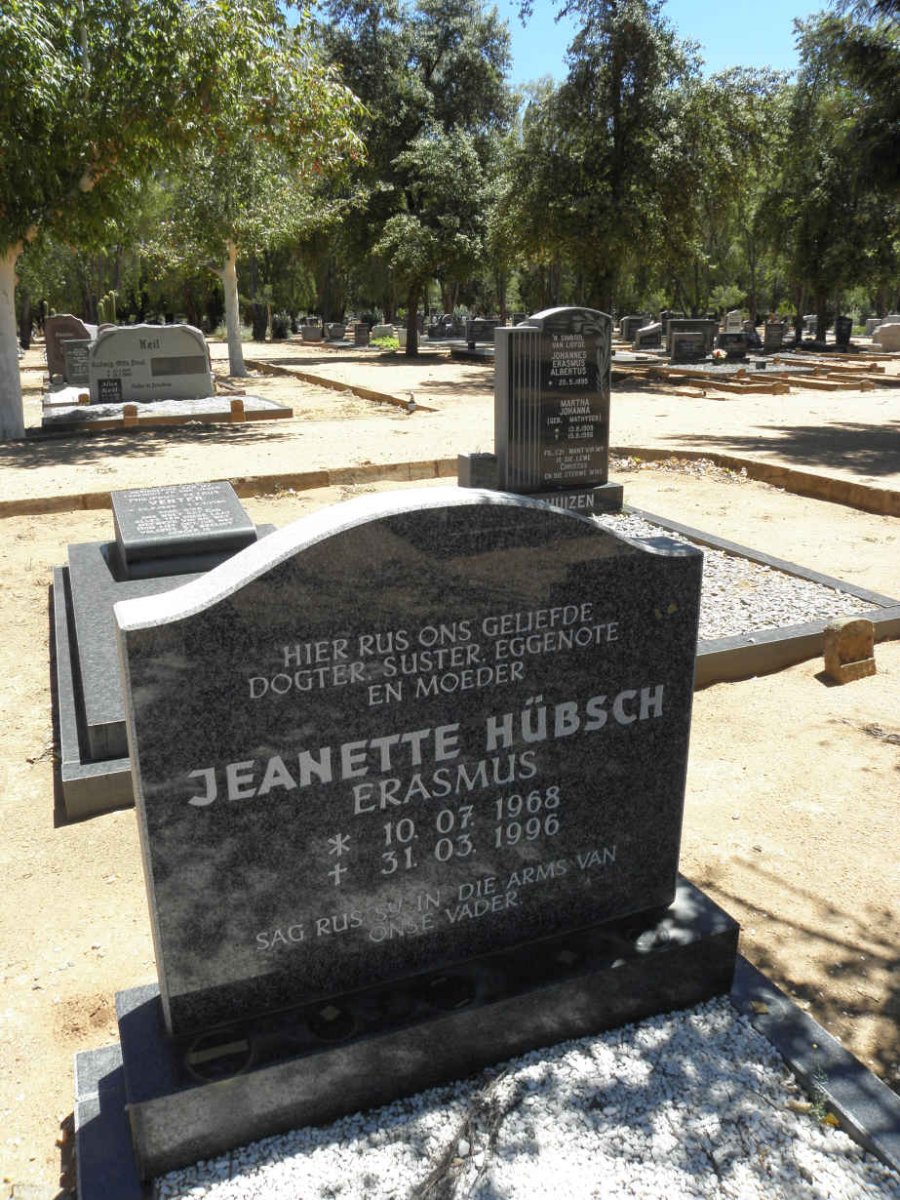 HÜBSCH Jeanette nee ERASMUS 1968-1996