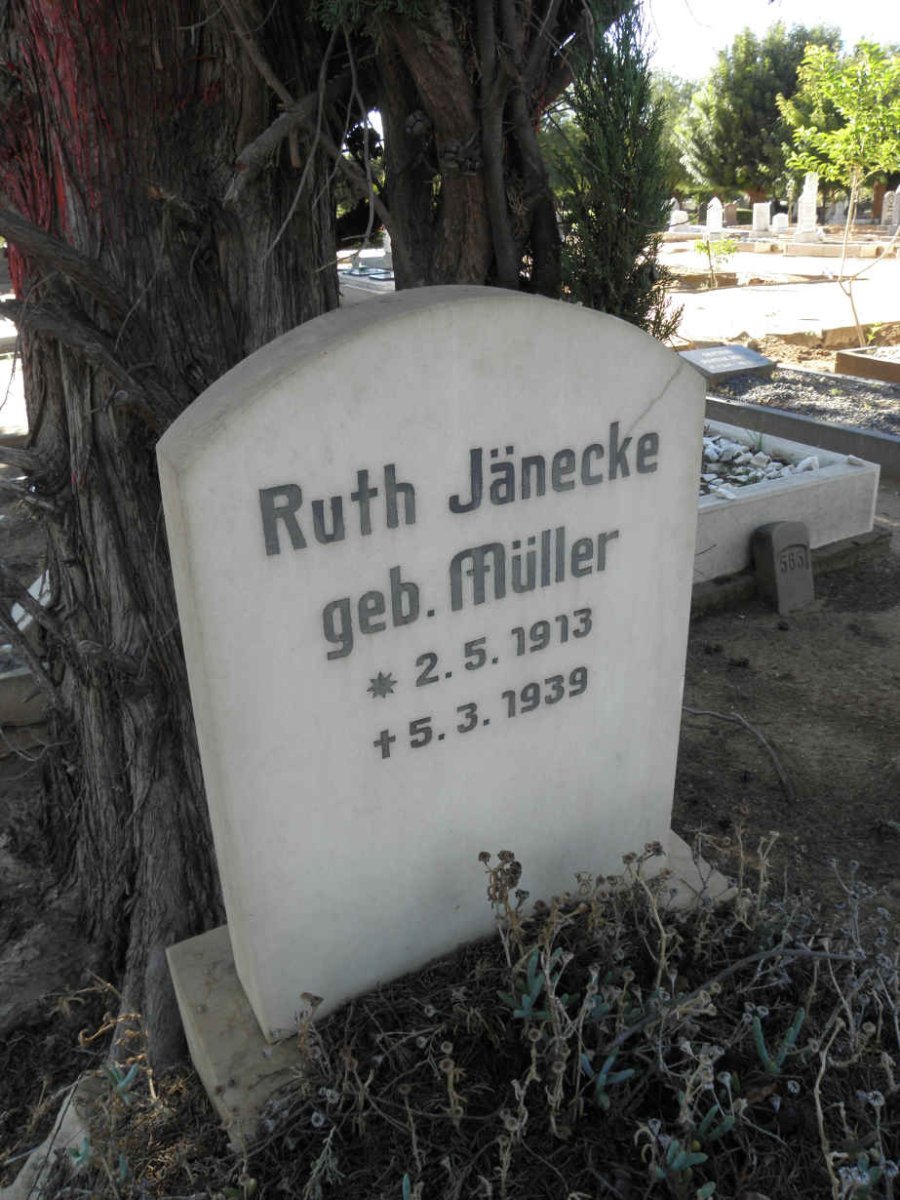 JÄNECKE Ruth nee MÜLLER 1913-1939