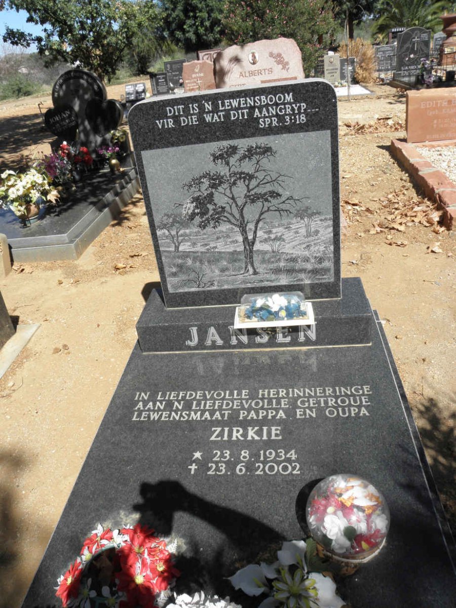JANSEN Zirkie 1934-2002