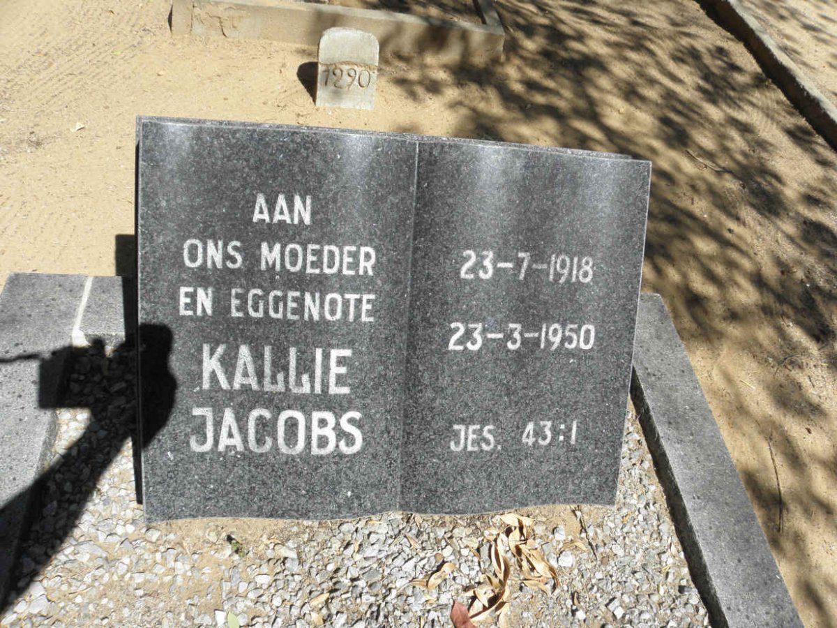 JACOBS Kallie 1918-1950