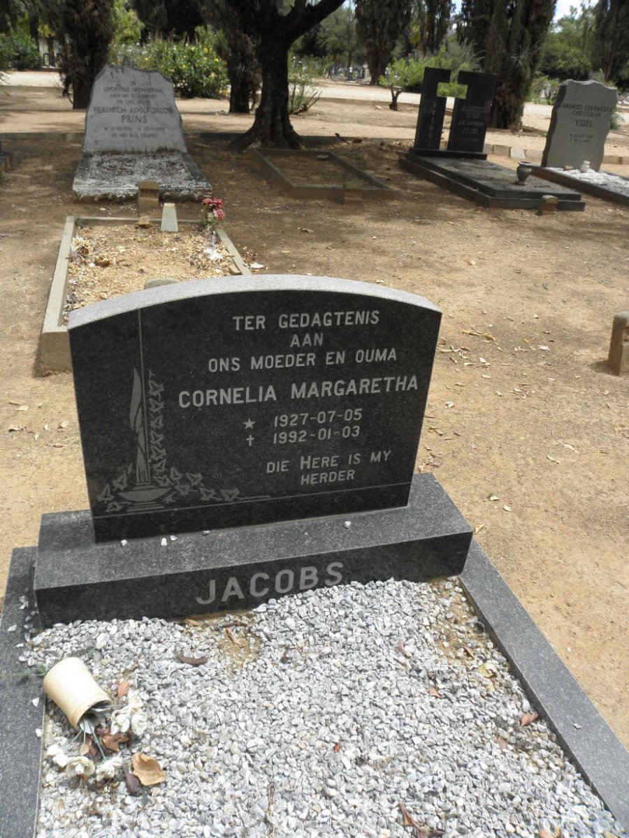 JACOBS Cornelia Margaretha 1927-1992