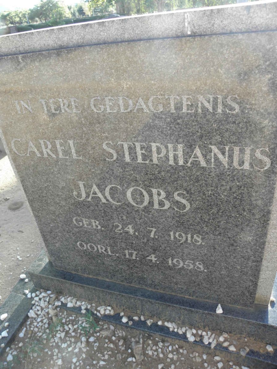 JACOBS Carel Stephanus 1918-1958