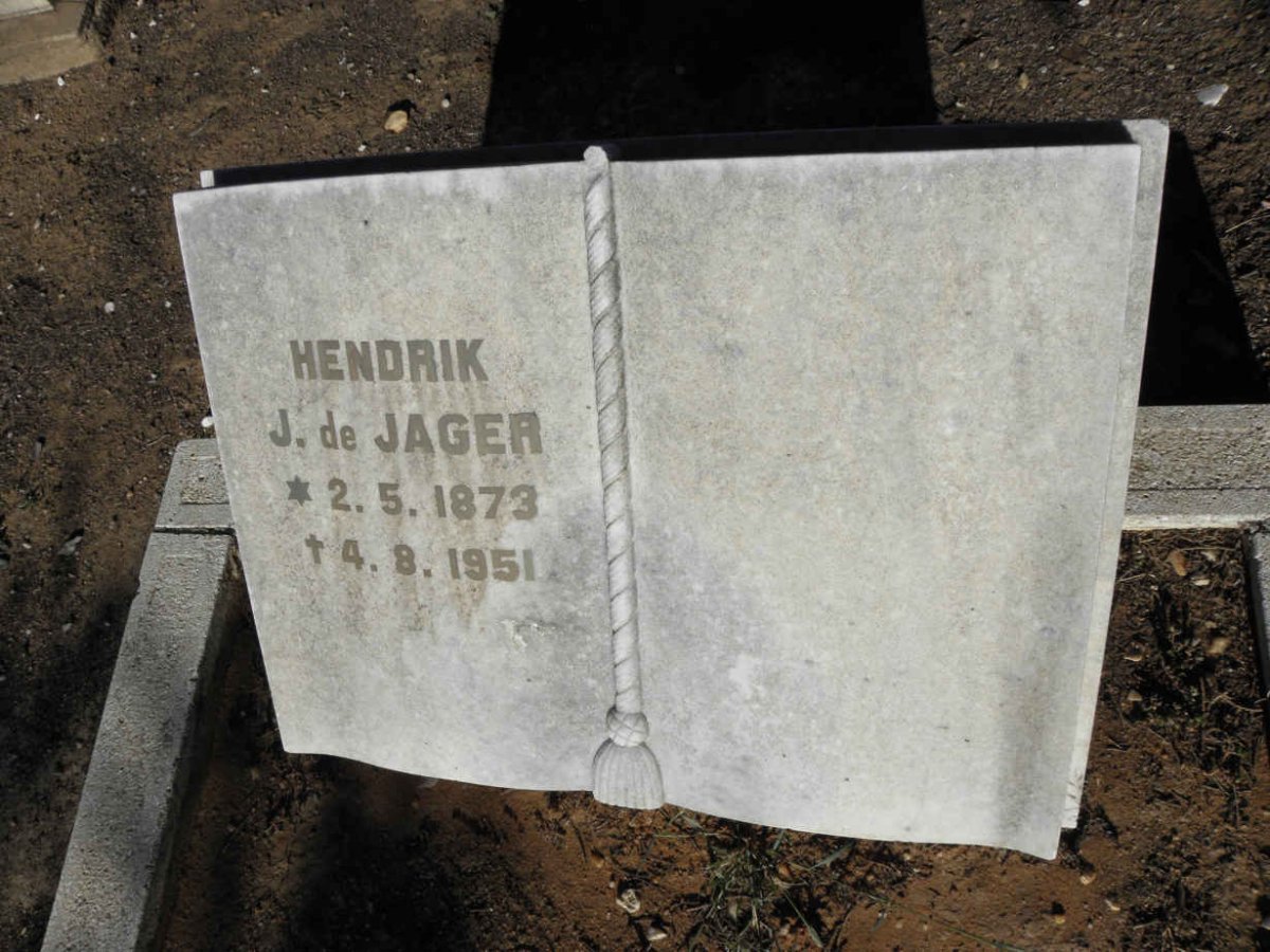 JAGER Hendrik J., de 1873-1951