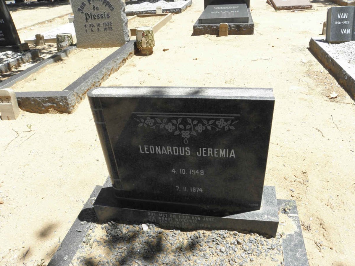 JEREMIA Leonardus 1949-1974