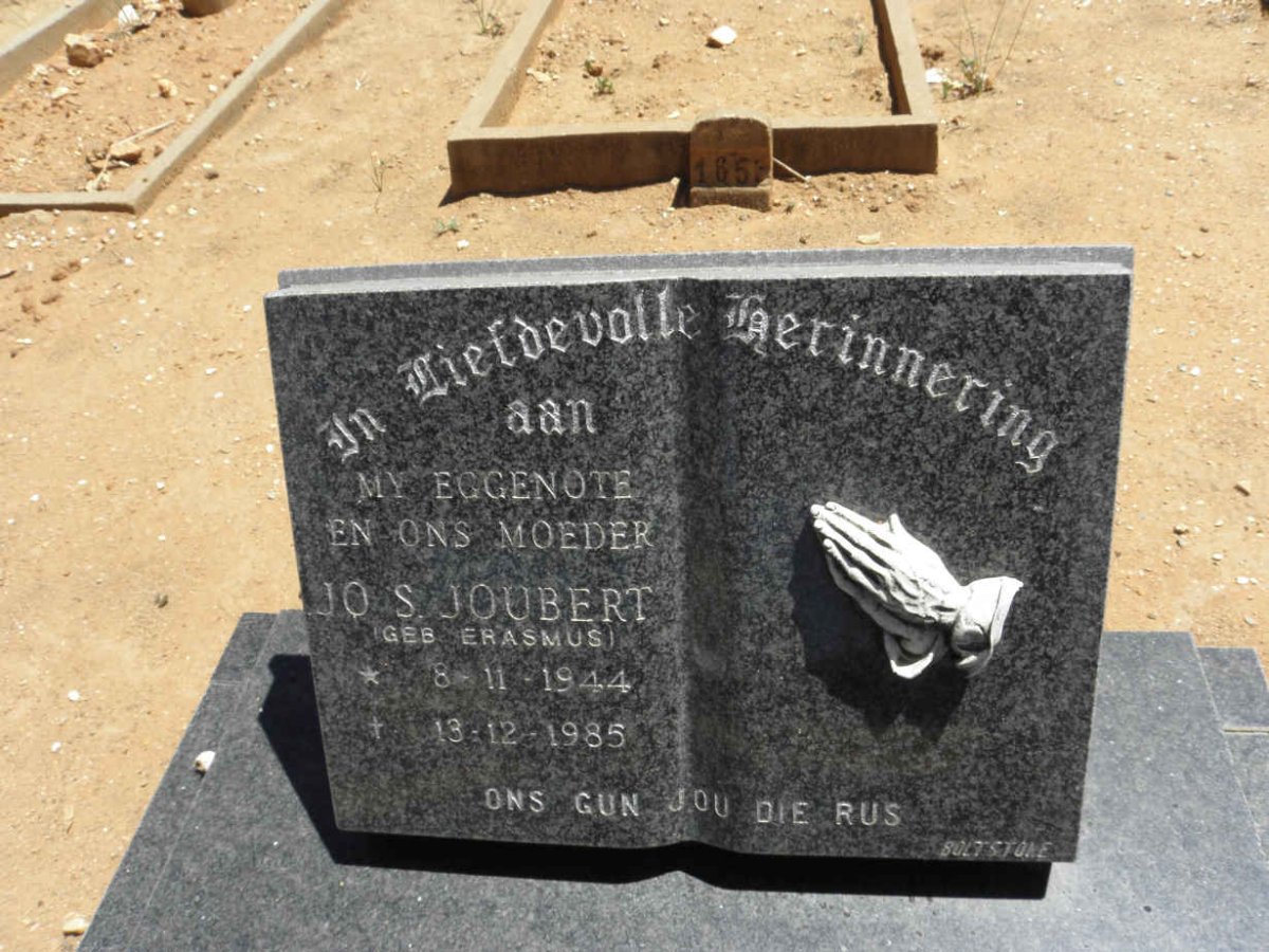 JOUBERT J.O.S. nee ERASMUS 1944-1985