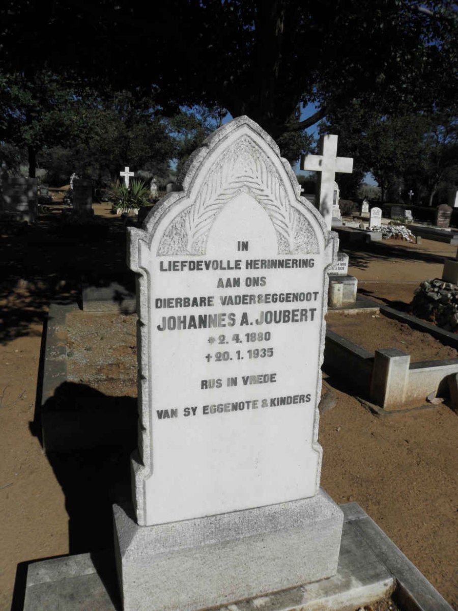JOUBERT Johannes A. 1880-1935