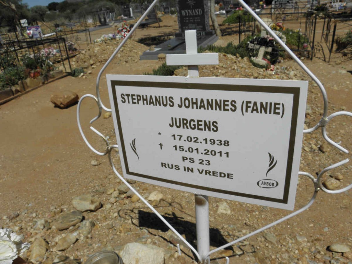 JURGENS Stephanus Johannes 1938-2011