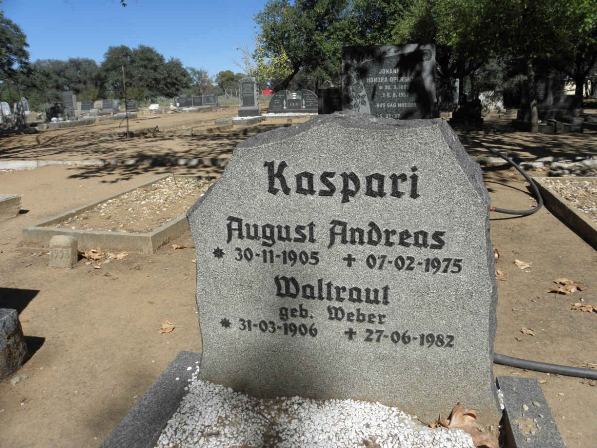 KASPARI August Andreas 1905-1975 &amp; Waltraut WEBER 1906-1982