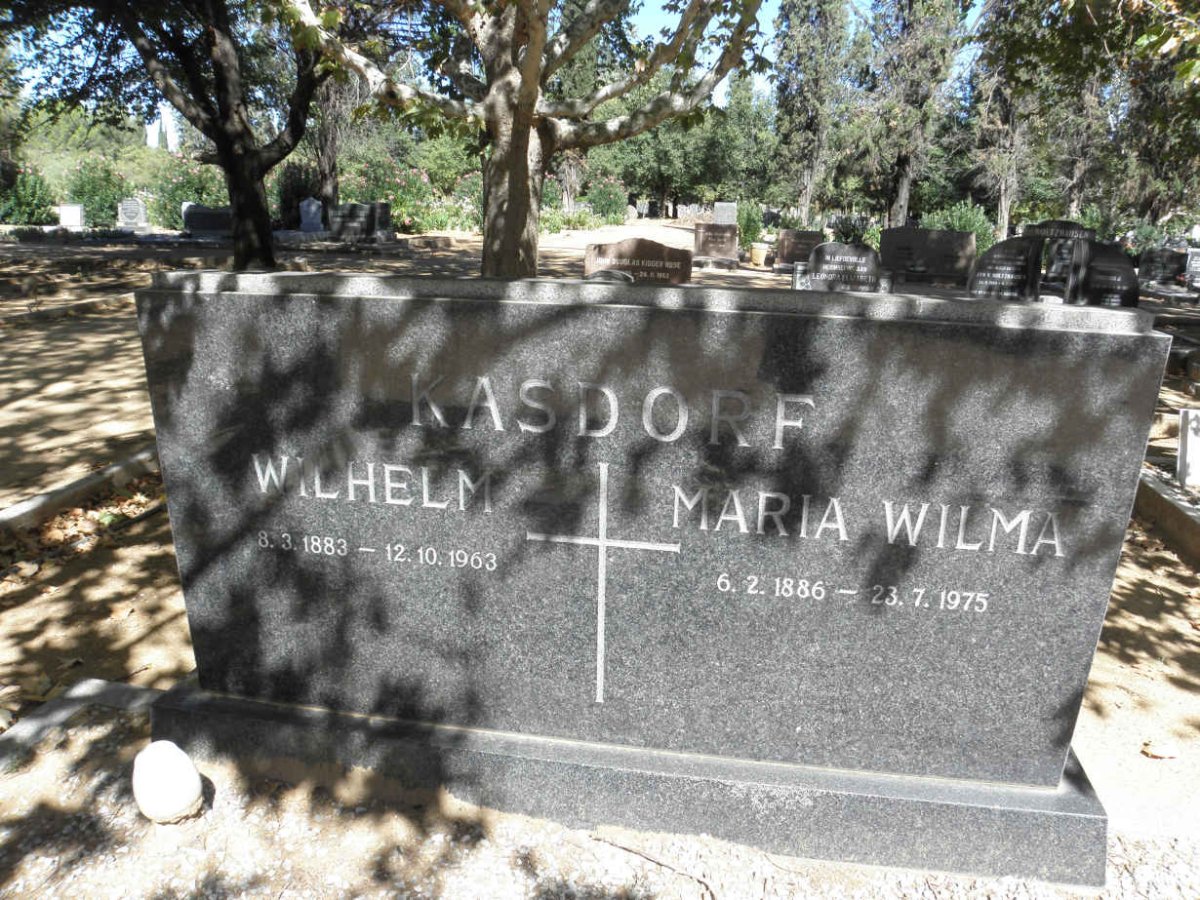 KASDORF Wilhelm 1883-1963 &amp; Maria Wilma 1886-1975
