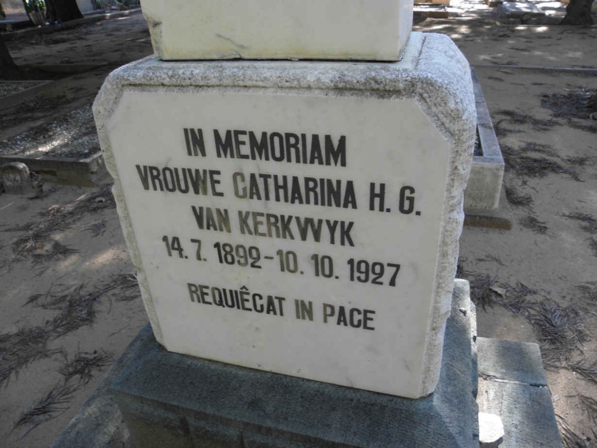 KERKWYK Catharina H.G., van 1892-1927