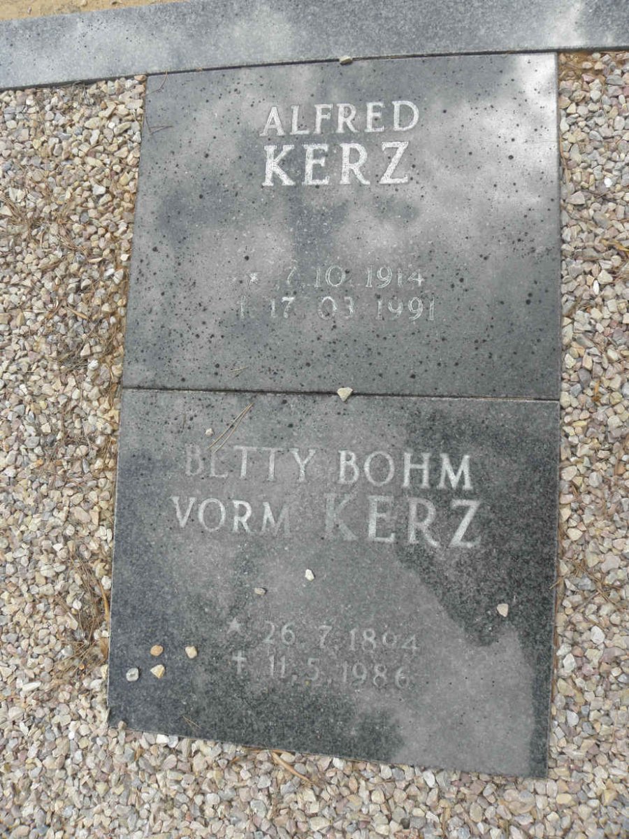 KERZ Alfred 1914-1991 :: BOHM Betty previously KERZ 1894-1986